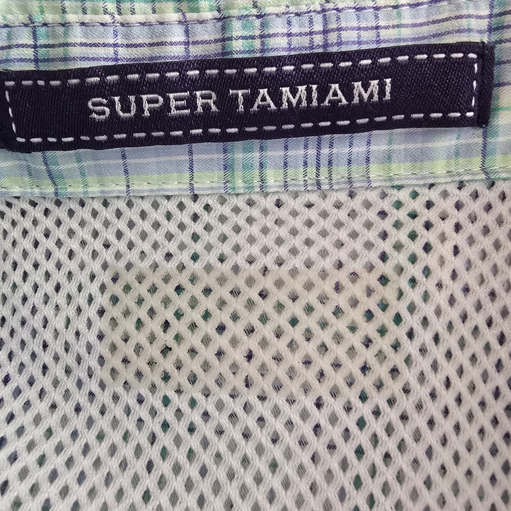 Columbia PFG Women's Structured Plaid Button Down Shirt - Blue and Green Size L - Picture 3 of 7